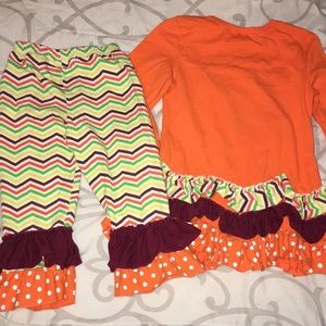 Matching Sets - Fall ruffle outfit Matching Sets - Fall ruffle outfit